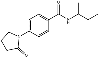 N-(SEC-BUTYL)-4-(2-OXO-1-PYRROLIDINYL)BENZENECARBOXAMIDE 结构式