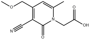 (3-Cyano-4-(methoxymethyl)-6-methyl-2-oxopyridin-1(2H)-yl)acetic acid 结构式