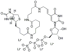 BIOTIN-16-URIDINE-5'-TRIPHOSPHATE TETRALITHIUM SALT 结构式