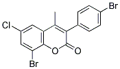 8-Bromo-3(4'-bromophenyl)-6-chloro-4-methylcoumarin 结构式