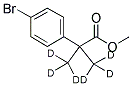 METHYL 2-(4-BROMOPHENYL)-2,2-DI-(METHYL-D3)ACETATE 结构式