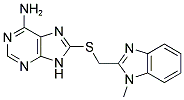 8-([(1-METHYL-1H-BENZIMIDAZOL-2-YL)METHYL]THIO)-9H-PURIN-6-AMINE 结构式