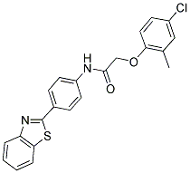 N-[4-(1,3-BENZOTHIAZOL-2-YL)PHENYL]-2-(4-CHLORO-2-METHYLPHENOXY)ACETAMIDE 结构式