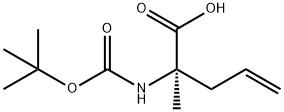 (R)-2-((叔丁氧羰基)氨基)-2-甲基戊-4-烯酸 结构式