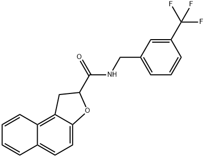 N-[3-(TRIFLUOROMETHYL)BENZYL]-1,2-DIHYDRONAPHTHO[2,1-B]FURAN-2-CARBOXAMIDE 结构式