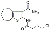 2-[(4-Chlorobutanoyl)amino]-5,6,7,8-tetrahydro-4H-cyclohepta[b]thiophene-3-carboxamide 结构式