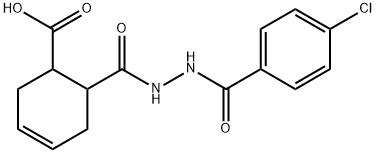 6-([2-(4-CHLOROBENZOYL)HYDRAZINO]CARBONYL)-3-CYCLOHEXENE-1-CARBOXYLIC ACID 结构式