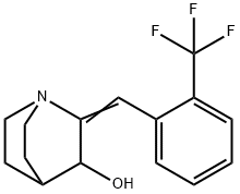 2-((Z)-[2-(TRIFLUOROMETHYL)PHENYL]METHYLIDENE)-3-QUINUCLIDINOL 结构式