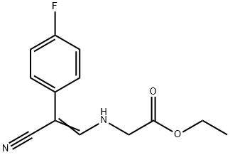 ETHYL 2-([(Z)-2-CYANO-2-(4-FLUOROPHENYL)ETHENYL]AMINO)ACETATE 结构式