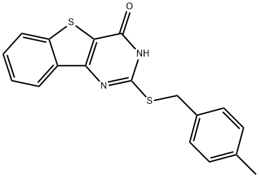 2-[(4-METHYLBENZYL)SULFANYL][1]BENZOTHIENO[3,2-D]PYRIMIDIN-4-OL 结构式