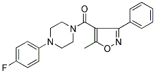 1-(4-FLUOROPHENYL)-4-[(5-METHYL-3-PHENYLISOXAZOL-4-YL)CARBONYL]PIPERAZINE 结构式