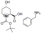 (2S,4S)-N-BOC-4-HYDROXYPIPERIDINE-2-CARBOXYLIC ACID BENZYLAMINE SALT 结构式