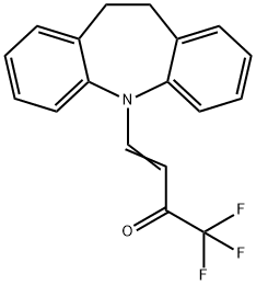 (E)-4-(10,11-DIHYDRO-5H-DIBENZO[B,F]AZEPIN-5-YL)-1,1,1-TRIFLUORO-3-BUTEN-2-ONE 结构式