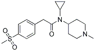 N-CYCLOPROPYL-N-(1-METHYLPIPERIDIN-4-YL)-4-(METHYLSULPHONYL)PHENYLACETAMIDE 结构式