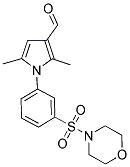 2,5-DIMETHYL-1-[3-(MORPHOLINE-4-SULFONYL)-PHENYL]-1H-PYRROLE-3-CARBALDEHYDE 结构式