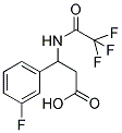 3-(3-Fluorophenyl)-3-[(2,2,2-trifluoroacetyl)amino]propanoic acid 结构式