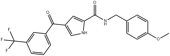 N-(4-METHOXYBENZYL)-4-[3-(TRIFLUOROMETHYL)BENZOYL]-1H-PYRROLE-2-CARBOXAMIDE 结构式