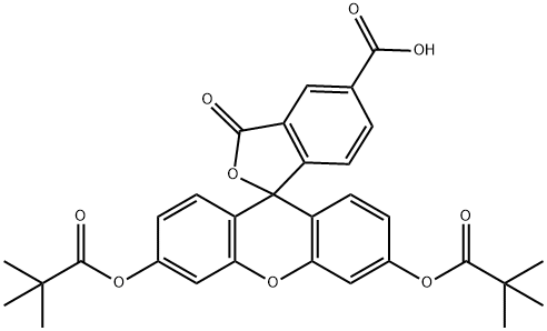 5,6-CARBOXYFLUORESCEIN DIPIVALATE 结构式