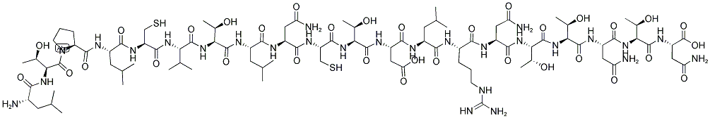 H-LEU-THR-PRO-LEU-CYS-VAL-THR-LEU-ASN-CYS-THR-ASP-LEU-ARG-ASN-THR-THR-ASN-THR-ASN-OH 结构式