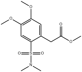 Methyl 2-(2-[(dimethylamino)sulfonyl]-4,5-dimethoxyphenyl)acetate 结构式