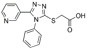 2-{[4-苯基-5-(吡啶-3-基)-4H-1,2,4-三唑-3-基]硫烷基}乙酸 结构式