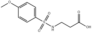 3-(4-甲氧基苯磺酰氨基)丙酸 结构式