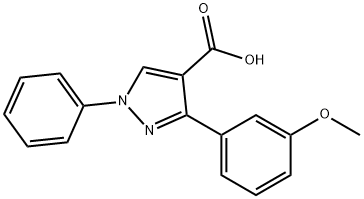 3-(3-甲氧基苯基)-1-苯基-1H-吡唑-4-羧酸 结构式