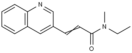 (E)-N-Ethyl-N-methyl-3-(3-quinolinyl)-2-propenamide 结构式