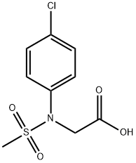 [(4-氯-苯基)-甲磺酰基-氨基]-乙酸 结构式