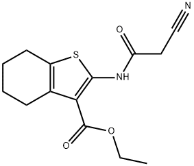 2-(2-氰基乙酰基氨基)-4,5,6,7-四氢-1-苯并噻吩-3-甲酸乙酯 结构式