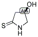 (R)-4-HYDROXY-2-PYRROLIDINETHIONE 结构式