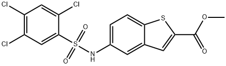 METHYL 5-([(2,4,5-TRICHLOROPHENYL)SULFONYL]AMINO)-1-BENZOTHIOPHENE-2-CARBOXYLATE 结构式