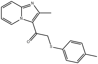 1-(2-METHYLIMIDAZO[1,2-A]PYRIDIN-3-YL)-2-[(4-METHYLPHENYL)SULFANYL]-1-ETHANONE 结构式