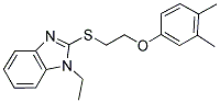 2-[2-(3,4-DIMETHYL-PHENOXY)-ETHYLSULFANYL]-1-ETHYL-1H-BENZIMIDAZOLE 结构式