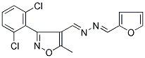 3-(2,6-DICHLOROPHENYL)-5-METHYLISOXAZOLE-4-CARBOXALDEHYDE N-(2-FURYLMETHYLENE)HYDRAZONE 结构式