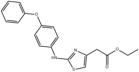 Ethyl 2-(4-((4-phenoxyphenyl)amino)-3,5-thiazolyl)acetate 结构式