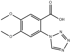4,5-二甲氧基-2-(1H-四唑-1-基)苯甲酸 结构式