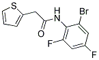 N-(6-BROMO-2,4-DIFLUOROPHENYL)-2-(2-THIENYL)ETHANAMIDE 结构式