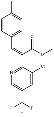 METHYL (Z)-2-[3-CHLORO-5-(TRIFLUOROMETHYL)-2-PYRIDINYL]-3-(4-METHYLPHENYL)-2-PROPENOATE 结构式