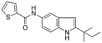 N-[2-(1,1-DIMETHYLPROPYL)-1H-INDOL-5-YL]THIOPHENE-2-CARBOXAMIDE 结构式