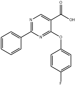 4-(4-Fluorophenoxy)-2-phenyl-5-pyrimidinecarboxylic acid 结构式