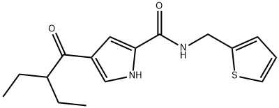 4-(2-Ethylbutanoyl)-N-(2-thienylmethyl)-1H-pyrrole-2-carboxamide 结构式