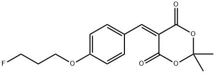 5-([4-(3-Fluoropropoxy)phenyl]methylene)-2,2-dimethyl-1,3-dioxane-4,6-dione 结构式