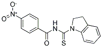 N-(INDOLINYLTHIOXOMETHYL)(4-NITROPHENYL)FORMAMIDE 结构式