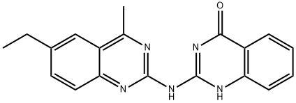 2-[(6-ETHYL-4-METHYLQUINAZOLIN-2-YL)AMINO]QUINAZOLIN-4(1H)-ONE 结构式