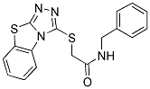 N-Benzyl-2-([1,2,4]triazolo[3,4-b][1,3]benzothiazol-3-ylthio)acetamide 结构式