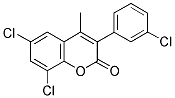 3(3'-CHLOROPHENYL)-6,8-DICHLORO-4-METHYLCOUMARIN 结构式