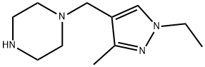 1-(1-ETHYL-3-METHYL-1 H-PYRAZOL-4-YLMETHYL)-PIPERAZINE 结构式