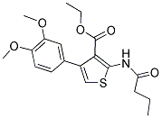 ETHYL 2-(BUTYRYLAMINO)-4-(3,4-DIMETHOXYPHENYL)THIOPHENE-3-CARBOXYLATE 结构式