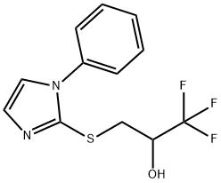 1,1,1-TRIFLUORO-3-[(1-PHENYL-1H-IMIDAZOL-2-YL)SULFANYL]-2-PROPANOL 结构式